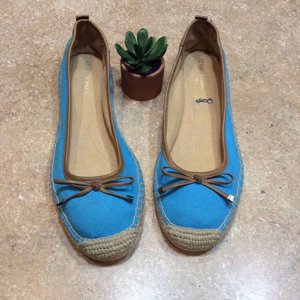 NATURALIZER TURQUOISE ESPADRILLE FLATS